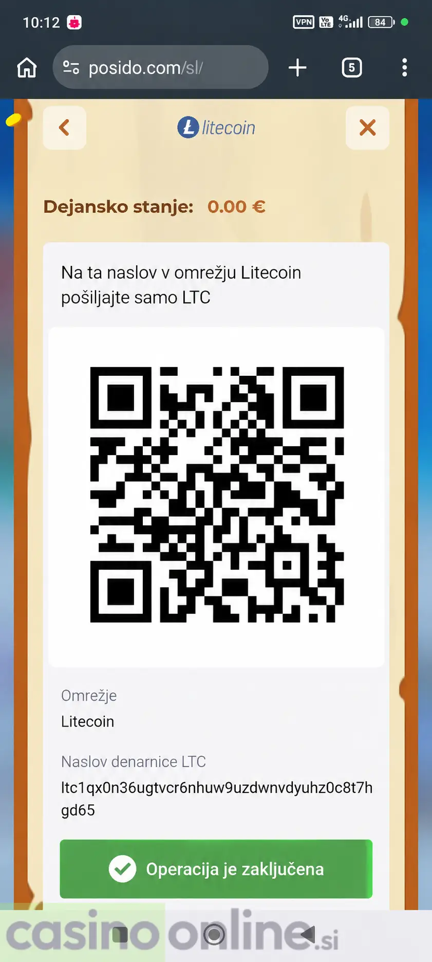 Počakajte na potrditev