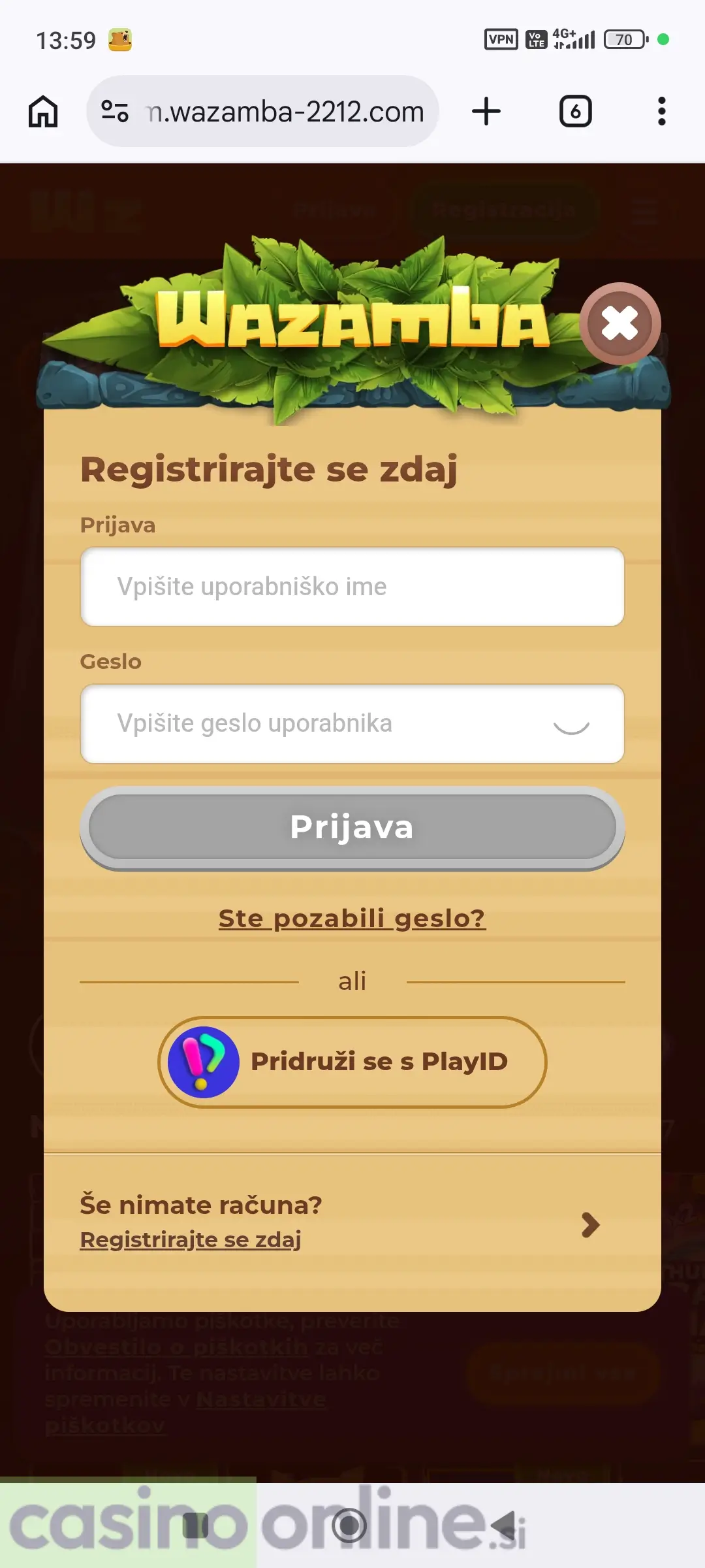 Registracija ali prijava
