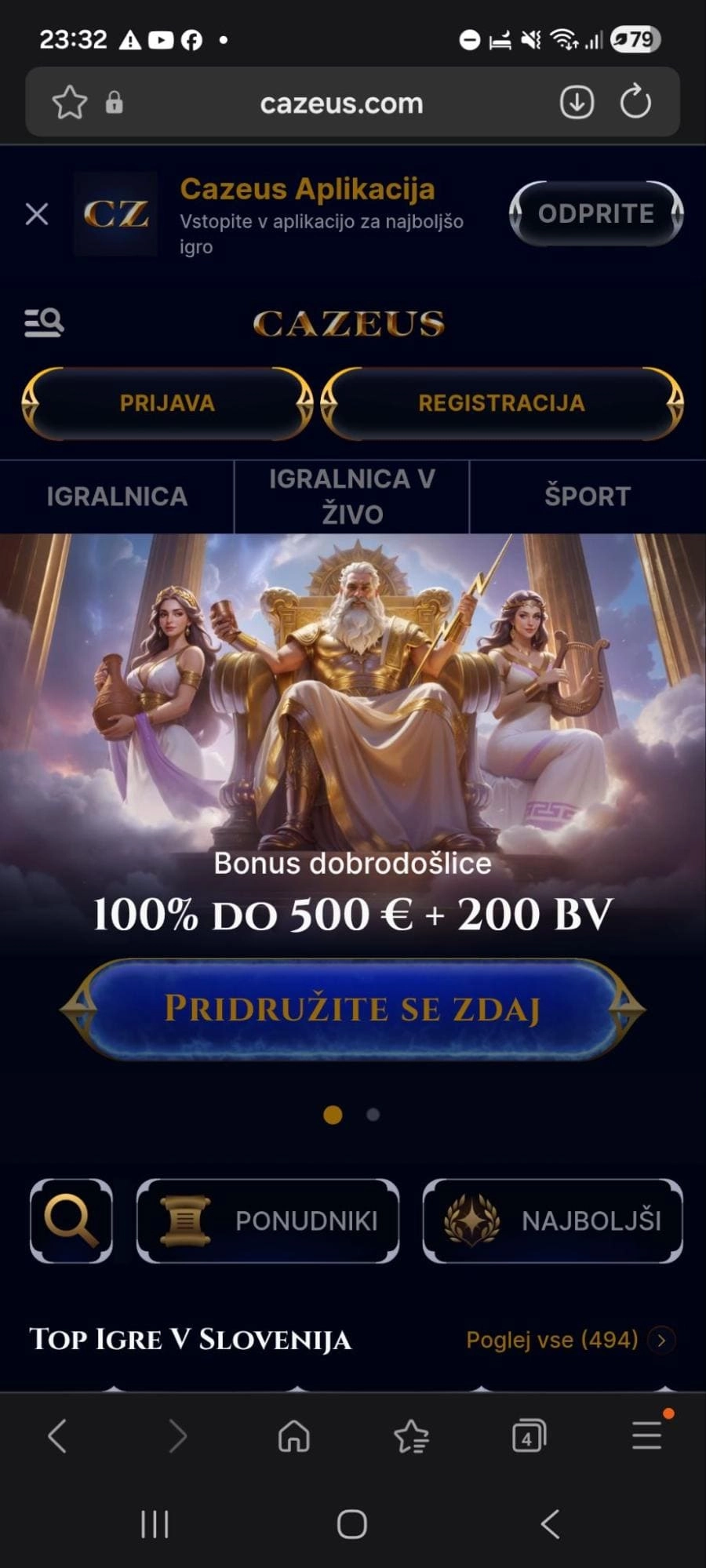 Cazeus Casino – bonus do €500 + 200 vrtljajev