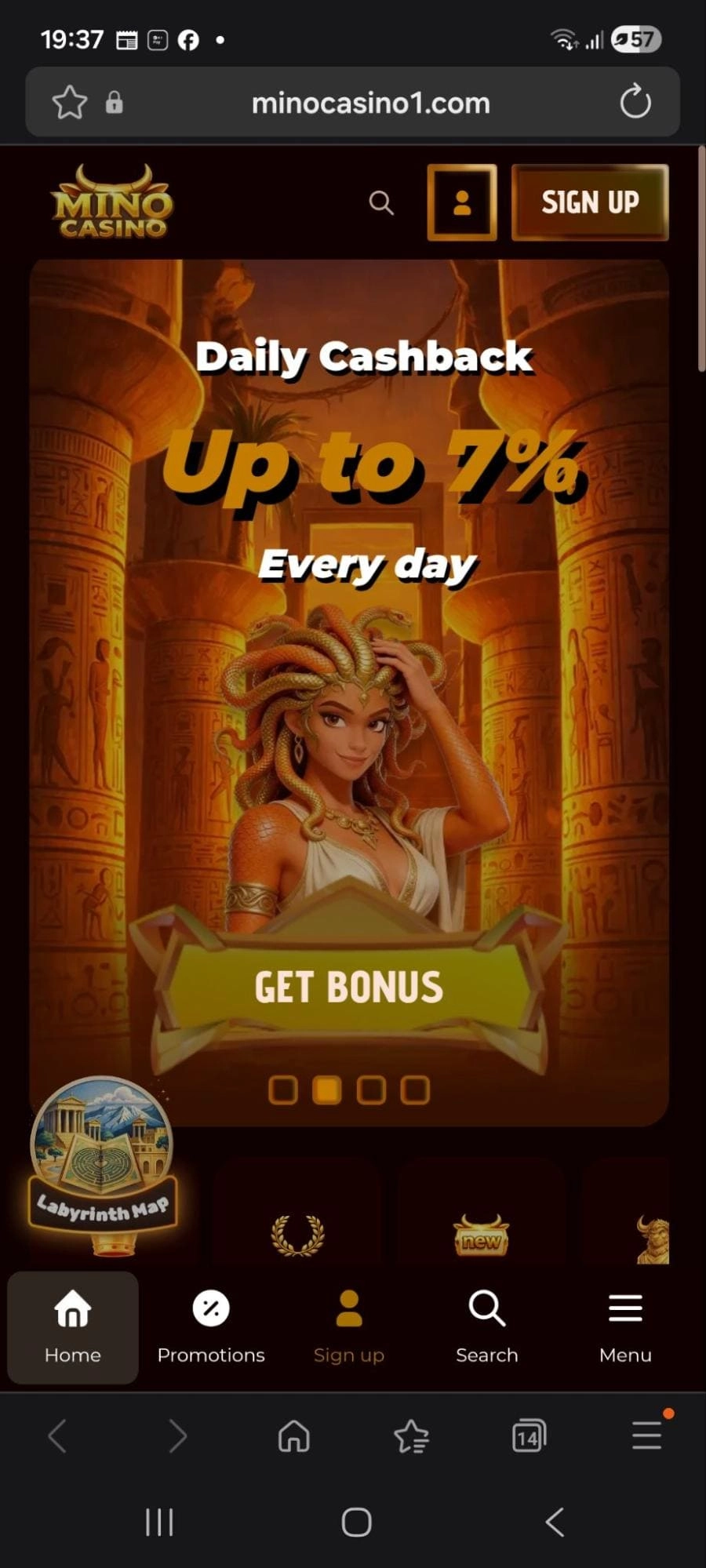 Mino casino dnevni cashback bonus