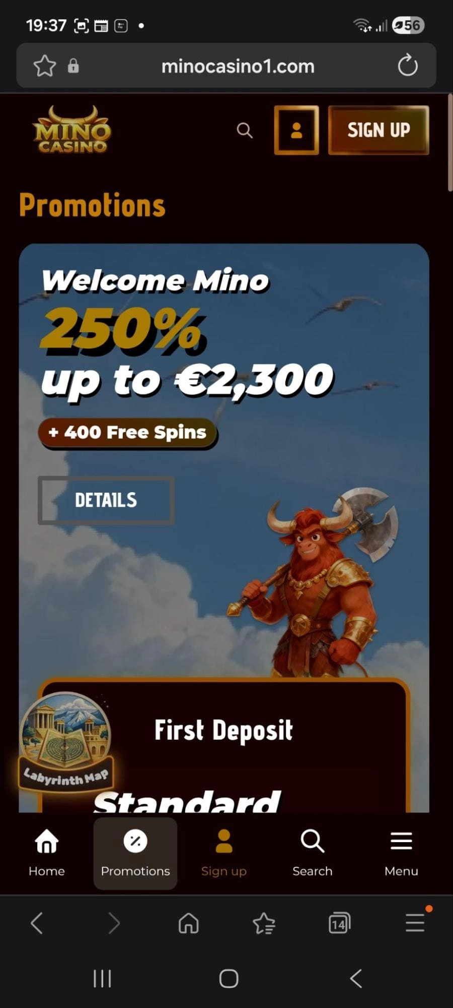 Mino casino mobilna ponudba dobrodošlice