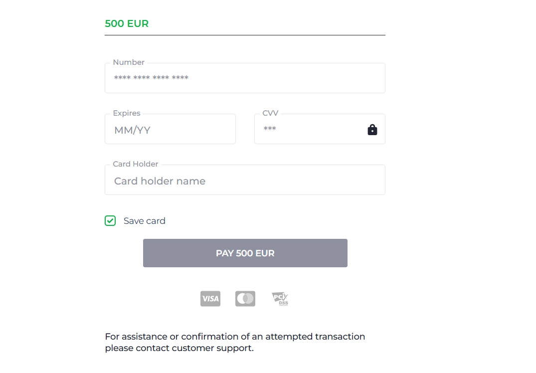 Vnesite podatke kartice