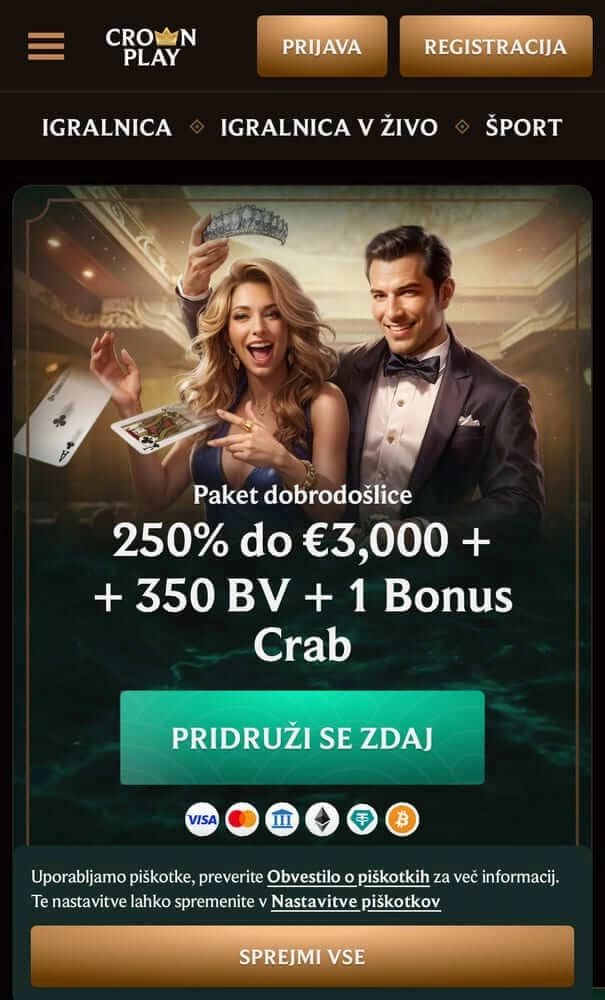 Crownplay Casino dobrodosel bonus