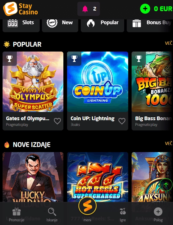 Stay Casino spletne igralne avtomate