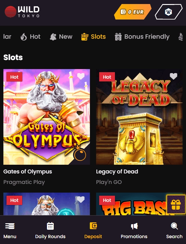 Wild Tokyo Casino spletne igralne avtomate