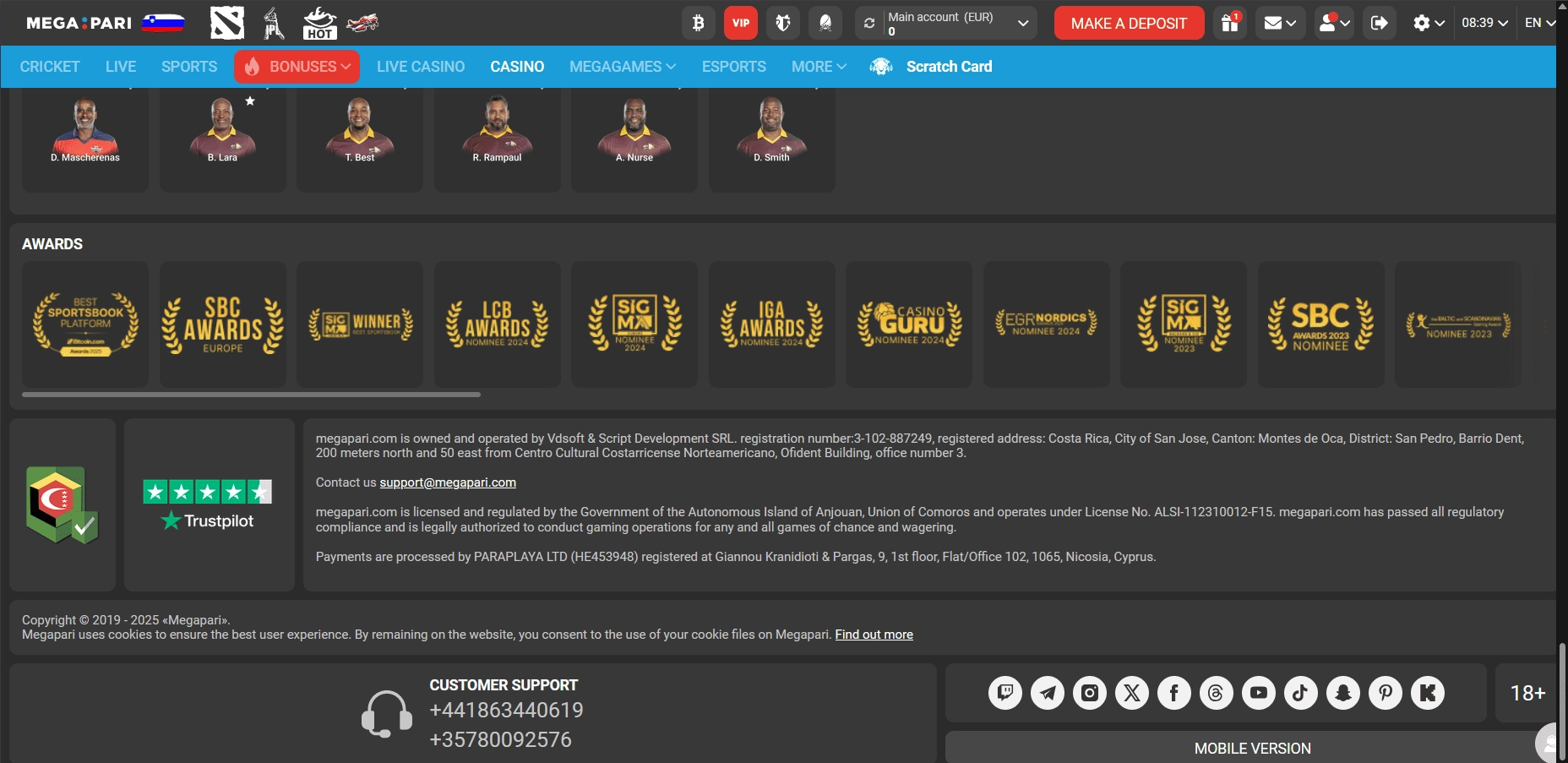 Preverite licenco in ugled igralnice