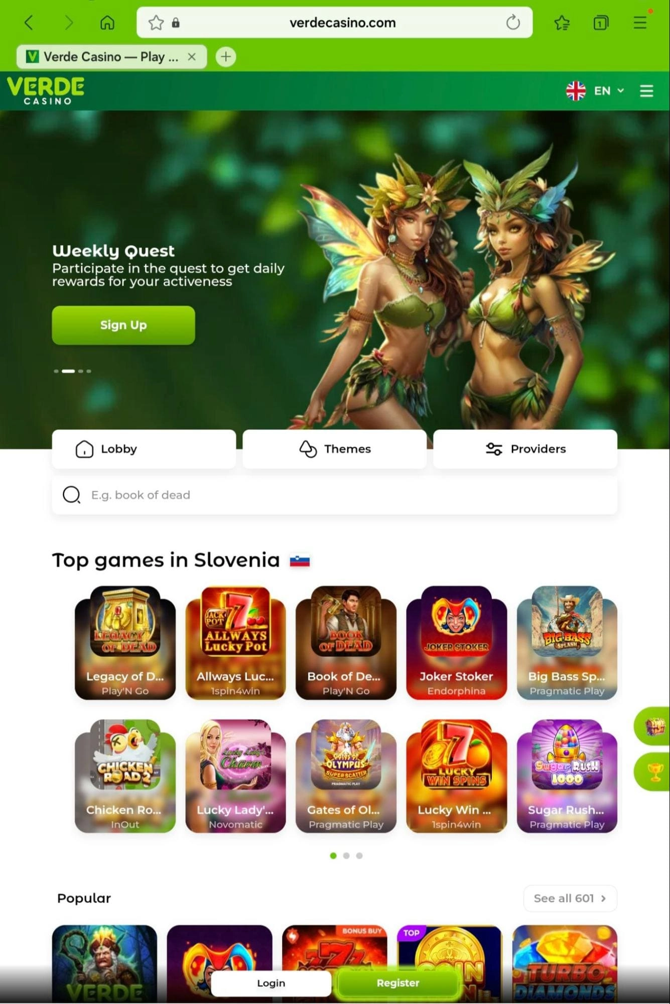Verde Casino Najboljše igre