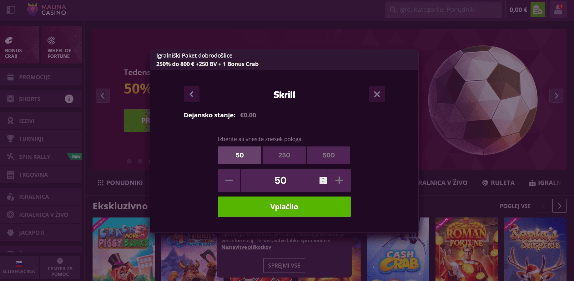 Prepišite podatke Skrill računa