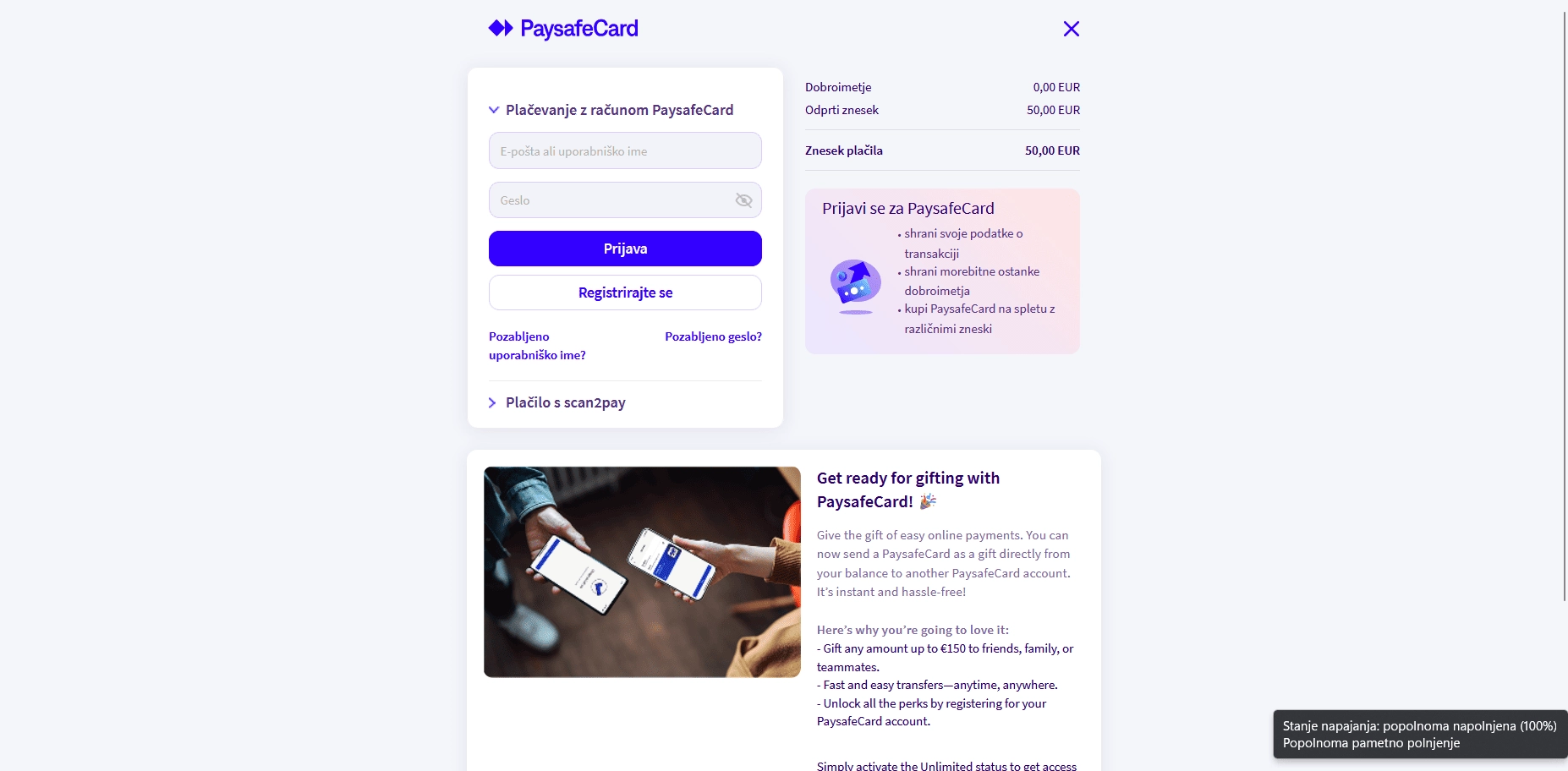 Preusmerjeni ste na stran za plačilo