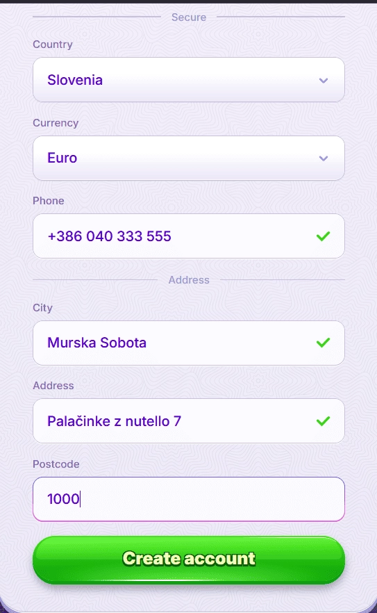 V kazinoju opravite registracijo